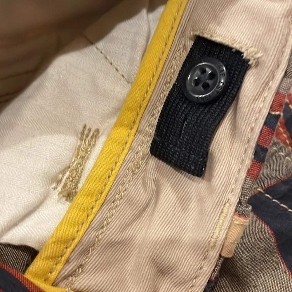 Gap kids blue, tan and orange preppy plaid walking shorts, size 12